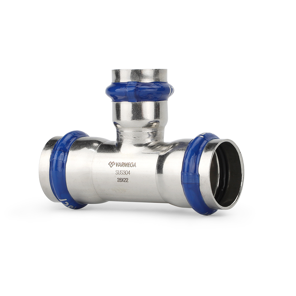 Тройник раструбный Varmega Inox Press переходной — изображение 2